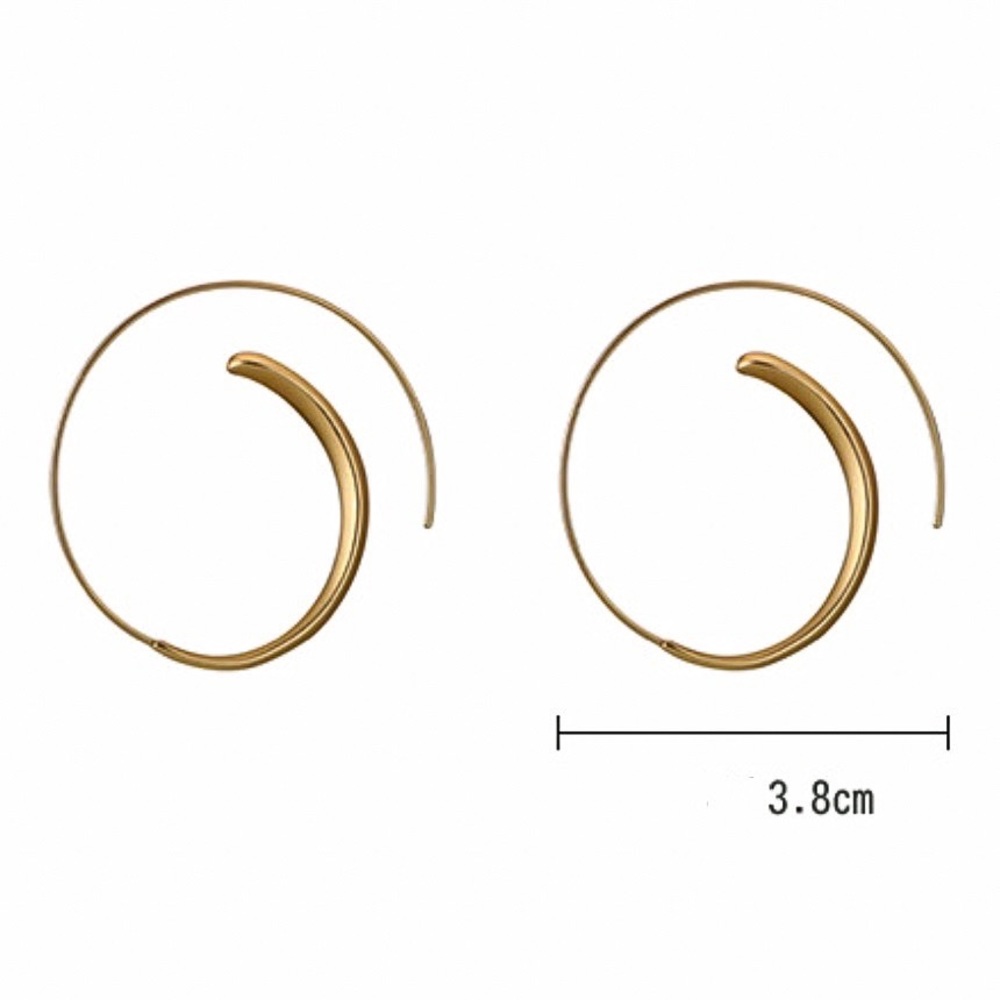 Any 3/$25! Shiny Gold Threader Hoop Earrings - Picture 6 of 8